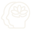 Logo of Unscripted Wellbeing featuring a stylized brain with a leaf, representing mental wellness and self-care.
